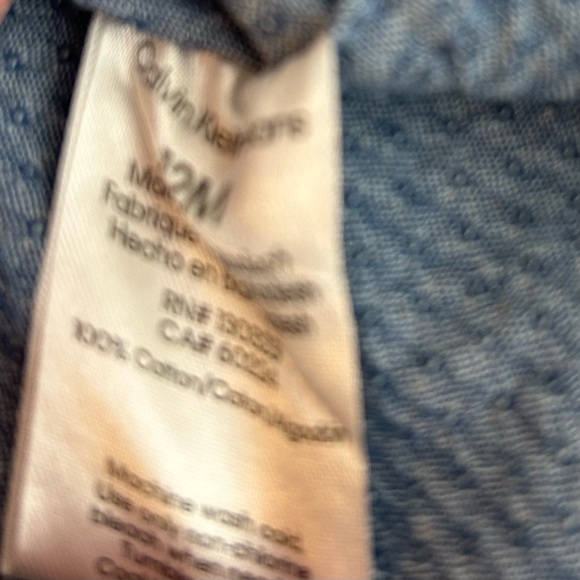 Calvin Klein Jeans Blue Button Down 12 Meduim - Picture 4 of 5